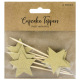 Cupcake Toppers - Stars 6pcs - PartyDeco