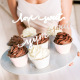 Toppers à cupcakes - Love argenté- 6pc - PartyDeco