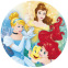 Disque azyme 3 Princesses (thème 1) - 20cm - Dekora DLC COURTE