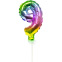 Cake topper ballon Chiffre 9 - 13cm - Folat