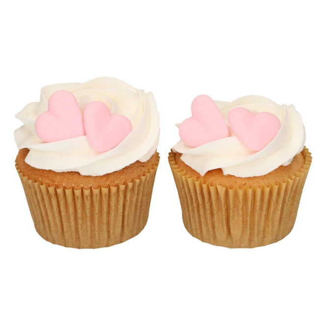 Suikerdecoratie Hart Roze Set/8 - Funcakes