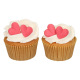 Suikerdecoratie Hart Rood Set/8 - Funcakes