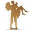 Golden Silhouette Couple Topper  - 18 cm - Dekora