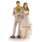 Figurine de couple marié Dekora pour la décoration d’un gâteau de mariage : Thème:Bruxelles - 16 cm