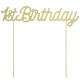 Cake Topper 1st Birthday - Doré - PartyDeco