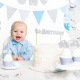 PartyDeco Cake Topper 1st Birthday - Silver