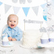 PartyDeco Cake Topper 1st Birthday - Zilver