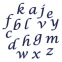 Alphabet tappits Lower Case SCRIPT- FMM