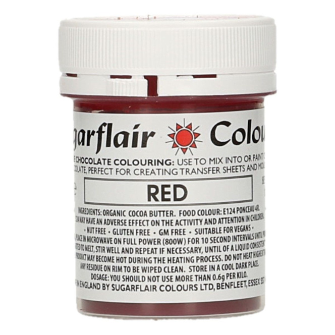 Sugarflair - Chocolate Colouring - Red