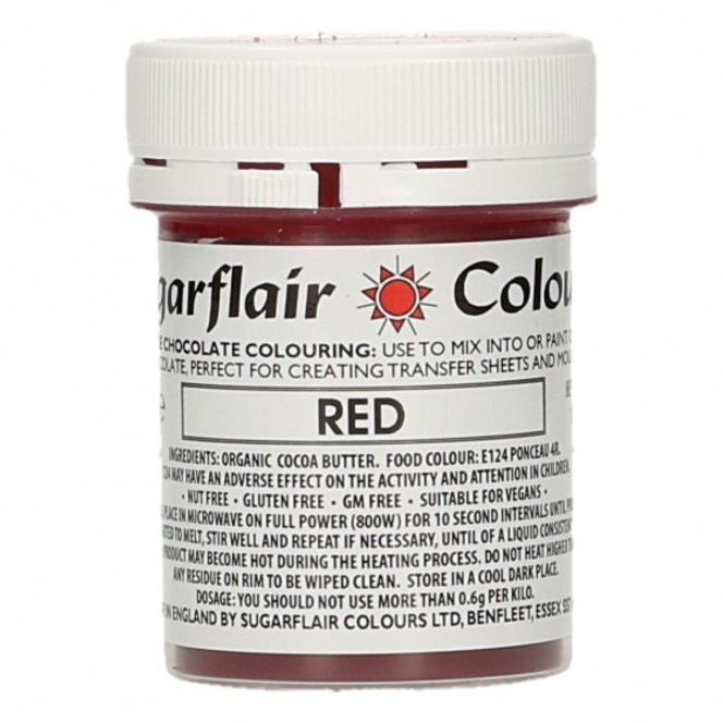 Sugarflair - Colorant chocolat - rouge