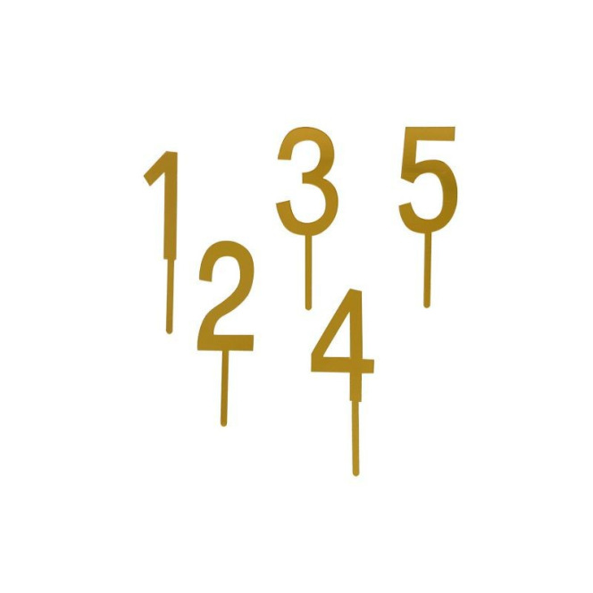 Patisdecor - Cake Topper - Golden Numbers