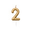 Verjaardag kaars - Gouden n 2 - Rico Design Yey