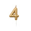 Birthday Candle - Golden n4 - Rico Design Yey