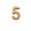 Bougie d'anniversaire Chiffre 5 doré - Rico Design Yey