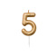 bougie d'anniversaire - chiffre 5 doré - Rico Design Yey