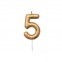 Verjaardag kaars - Gouden N 5 - Rico Design Yey