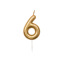Bougie d'anniversaire Chiffre 6 doré - Rico Design Yey