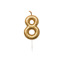 Bougie d'anniversaire Chiffre 8 doré - Rico Design 