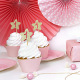 Toppers à cupcakes - Etoile doré 1 an - 6pc - PartyDeco