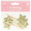 Cupcake Toppers - Gold Stars 1 Year Old 6pcs - PartyDeco