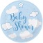 Assiettes Baby Shower - Bleu - 18cm - Folat
