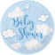 Baby Shower Plates - Blue - 18cm - Folat