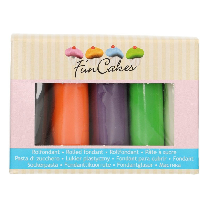 pâte à sucre Multipack - Halloween - 5x100g - Funcakes