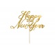 Cake Topper - Happy New Year - Gold - Partydeco