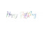 Banner iridescent- Happy Birthday - PartyDeco