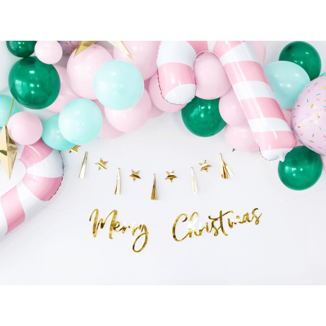 Banner Merry Christmas - Gold - PartyDeco