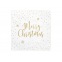 20 Serviettes - Merry Christmas - Blanc/Doré - PartyDeco
