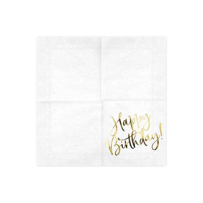 1 serviette en papier anniversaire enfant - happy birthday avec
