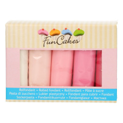 Multipack pâte à sucre - Palette rose - Funcakes