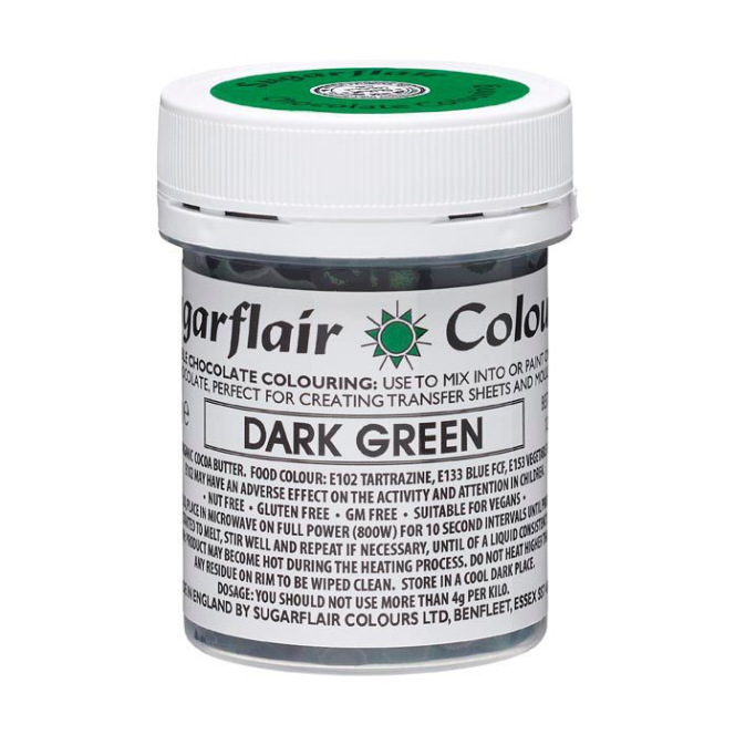 Sugarflair - Chocolate Colouring - Dark Green - 35g