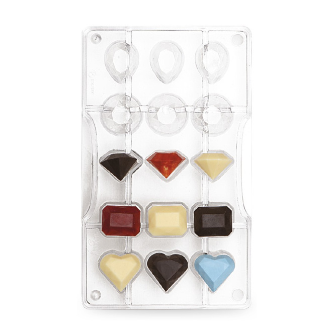 Chocolate mold - Gem / 15pcs - Decora