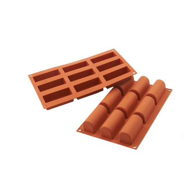 Silikomart 26.129.77.0065 SF129 Moule pour Chocolat et Glace Forme Bûche  Taille Mini 30 Cavités Silicone Marron[277] - Cdiscount Maison