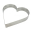 Coeur sans fond en inox 10cm x 4,5cm