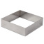 Cercle carré en inox 20 x 20 x h 4,5cm Decora