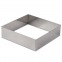 Stainless steel square circle 20 x 20 x h 4,5cm Decora