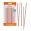 80 pink and white paper straws sticks