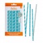 80 pailles bâtons bleues en papier - Decora