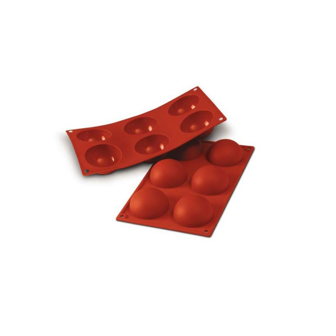 1/2 sphere silicone mould 6 pieces - Silikomart