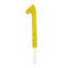 Number 1 candle with golden glitter - PME