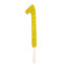 Number 1 candle with golden glitter - PME