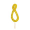 Number 8 candle with golden glitter - PME
