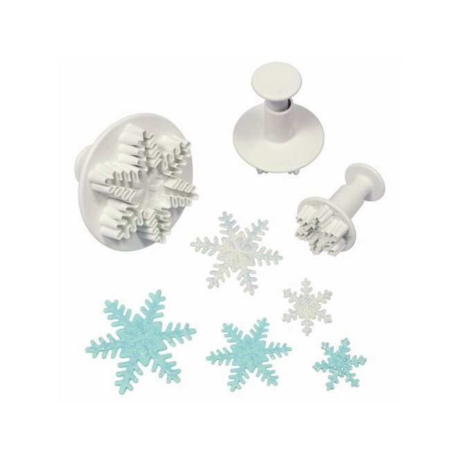 Emporte pièces / poussoir- Flocon de neige 3pc - PME