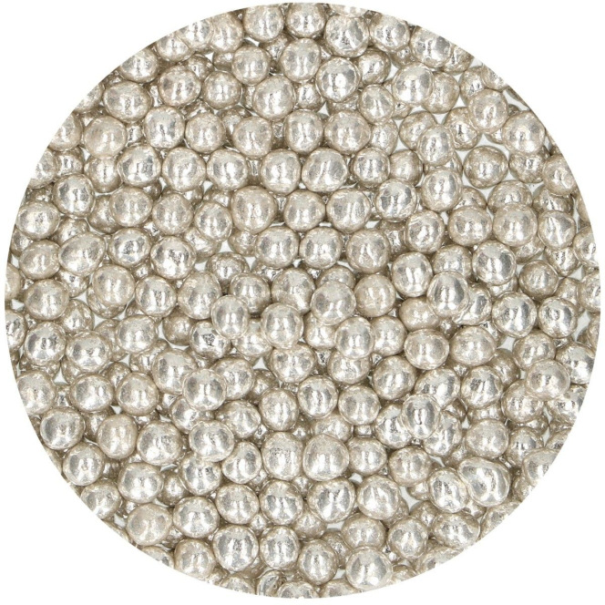 Perles tendres - Argent métallique - 55g - Funcakes