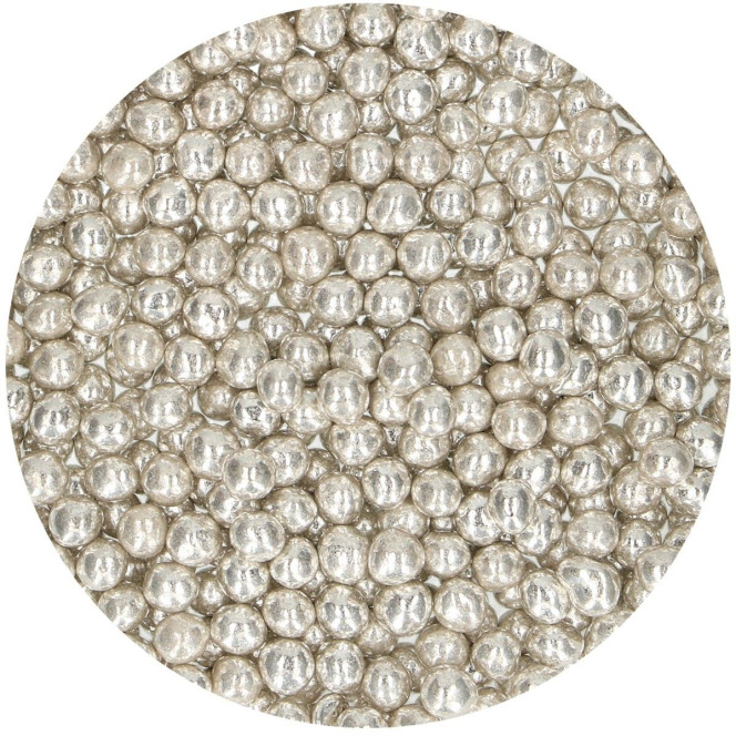 Zachte Parels - Metallic Zilver - 55g - Funcakes