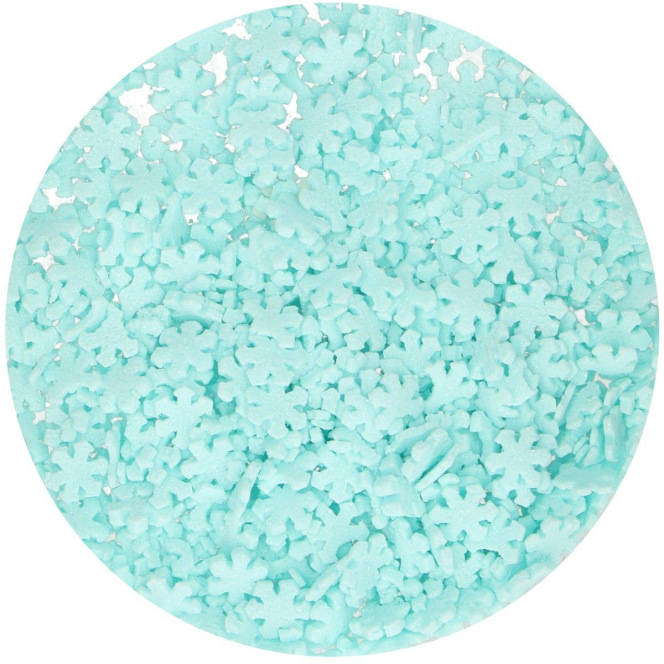 Flocons de neige en sucre - Bleu brillant - 50g - Funcakes