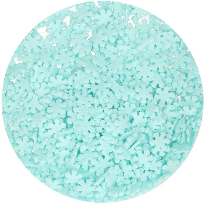 Glitter Snowflakes - Blue - 50g - Funcakes